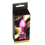 Plug anal din silicon roz cu diamant MyLove Toys 8 cm