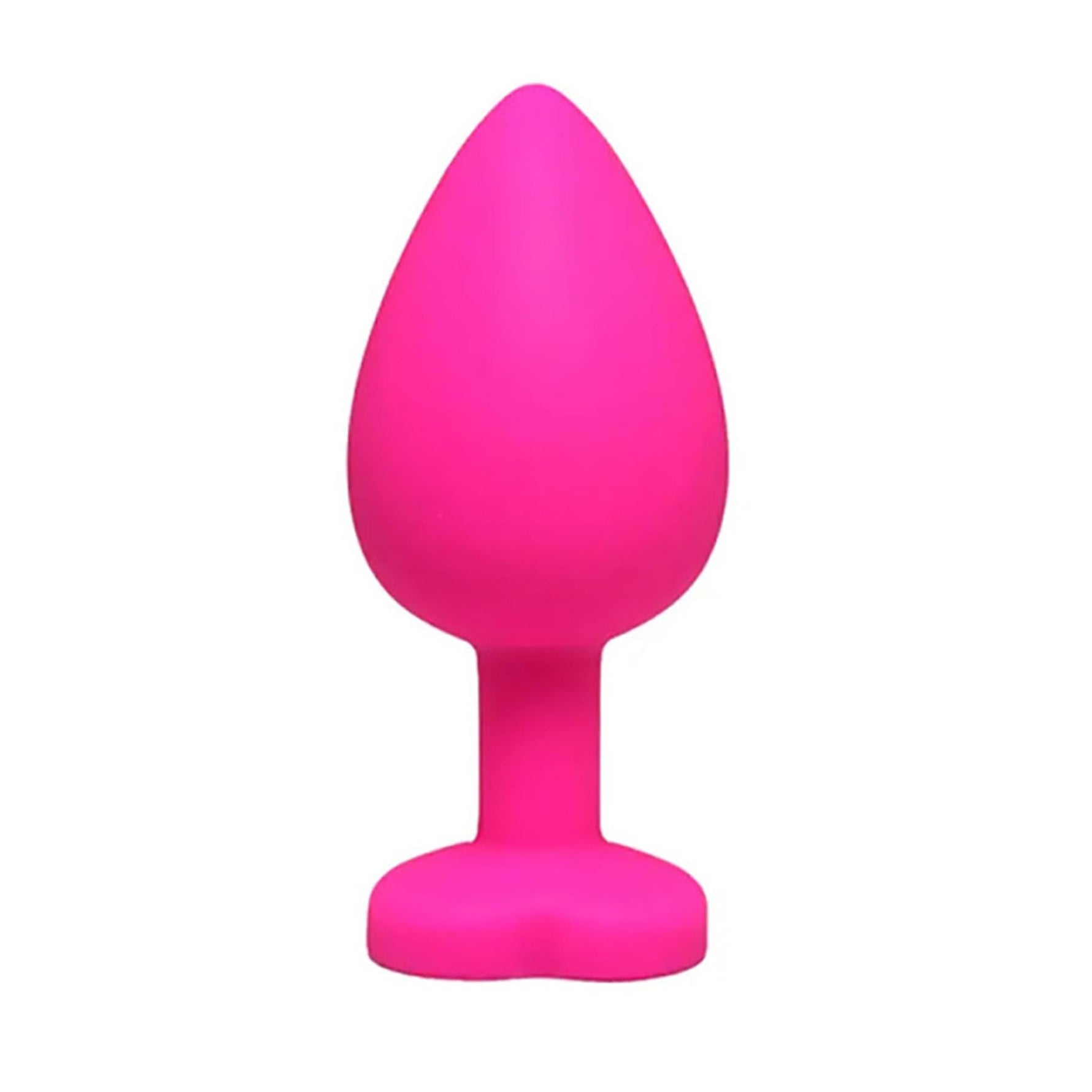Plug anal mic cu inimă roz și cristale albe Fantasy 7 cm