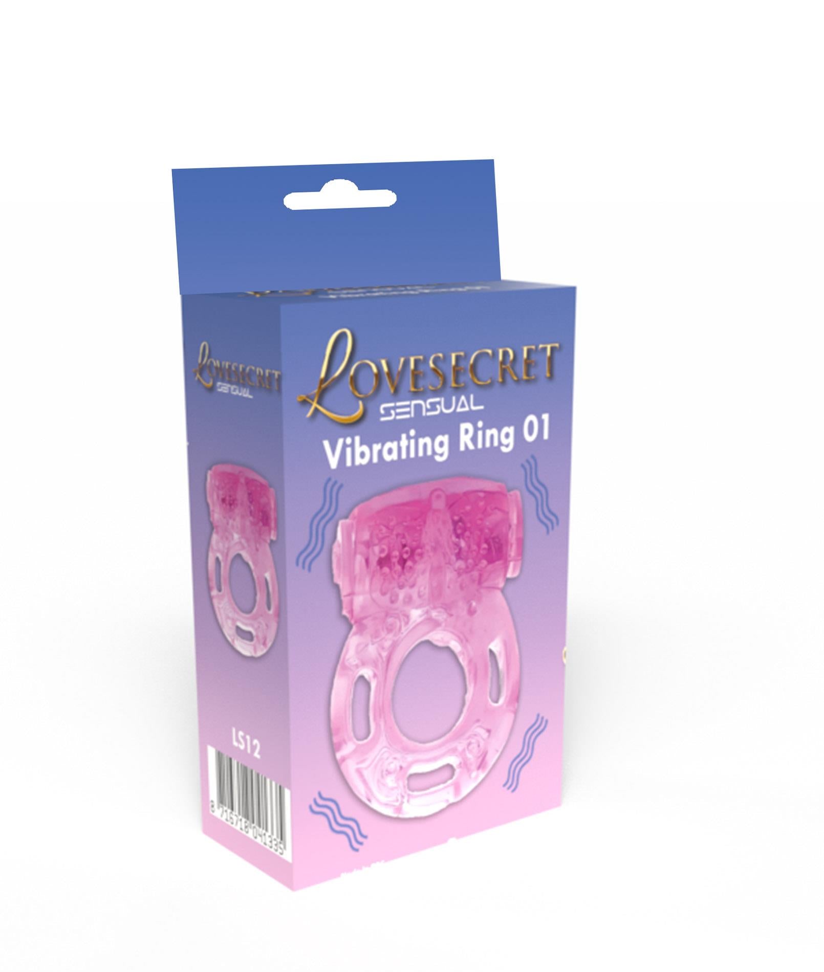 Inel vibrant pentru penis Lovesecret Sensual, roz, TPE
