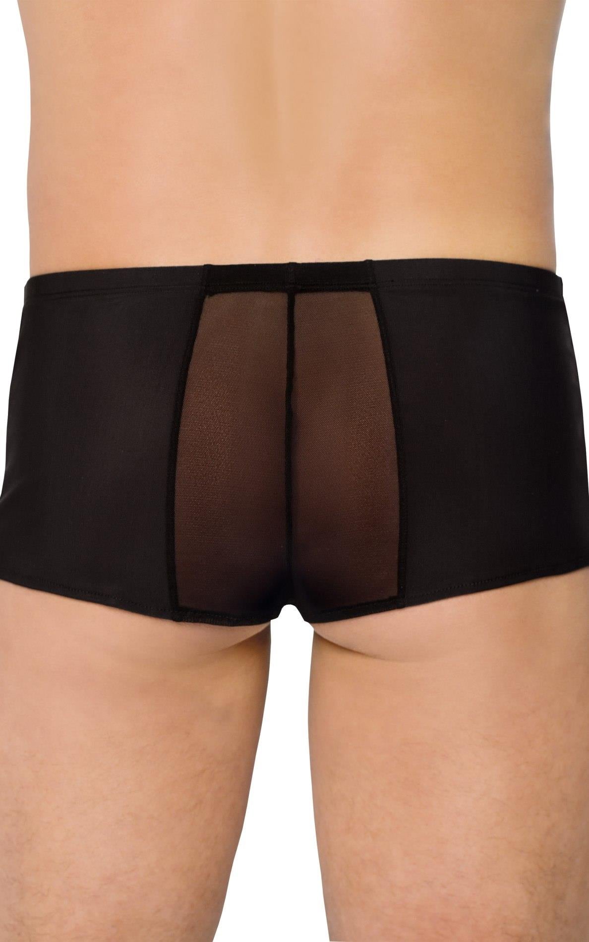 Pantaloni scurți erotici SoftLine din plasă, negri, XL