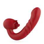 Vibrator Crushious Osiria Rose cu mișcare glisantă 16 cm