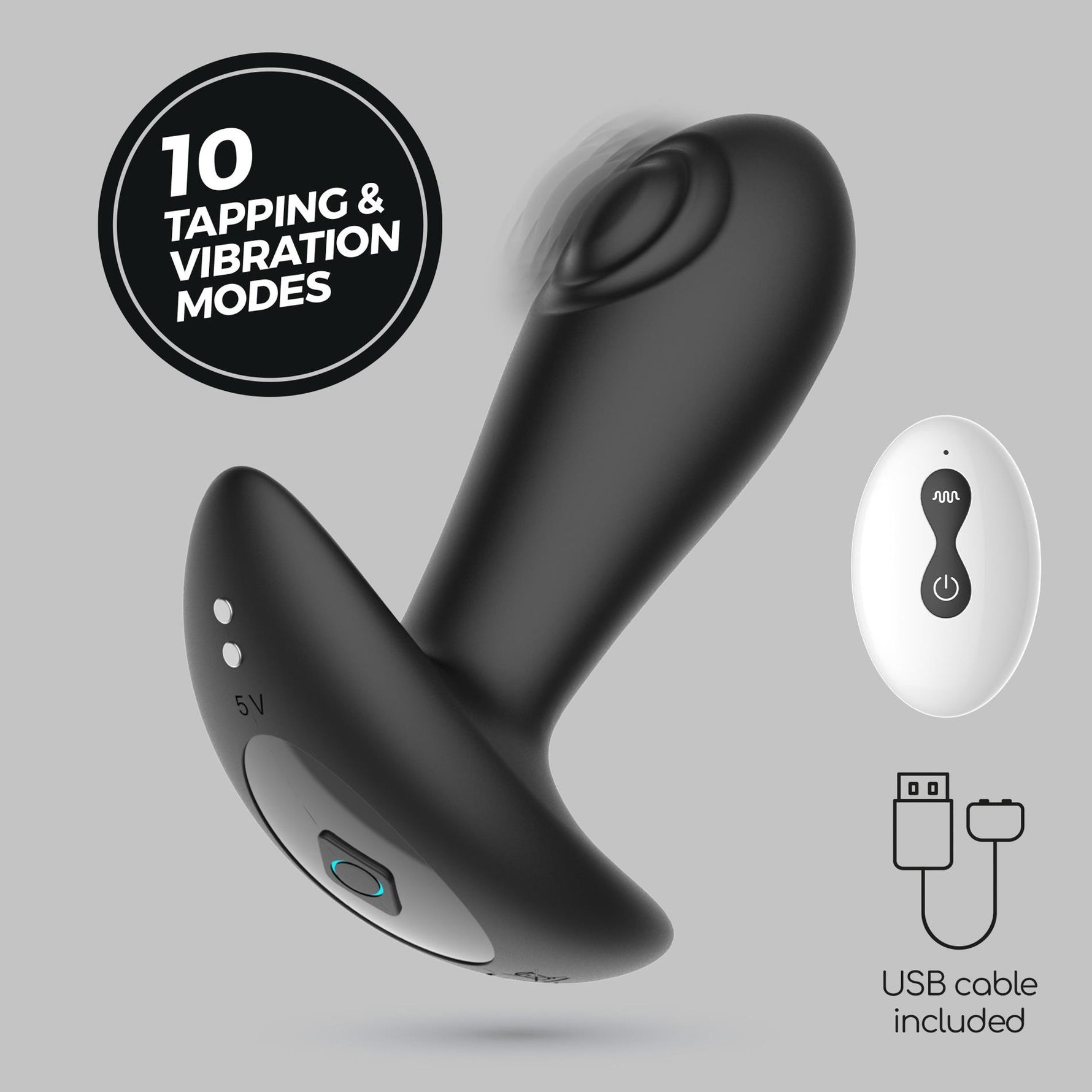Aparat de masaj pentru prostată Octo cu telecomandă USB Crushious 12 cm