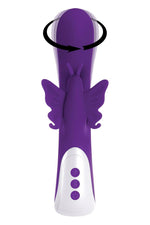 Vibrator Evolved Twirly Butterfly din silicon cu USB pentru punctul G, 23 cm
