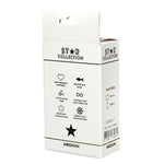 Plug anal din silicon Star Collection negru M cu piatră roz 8,5 cm