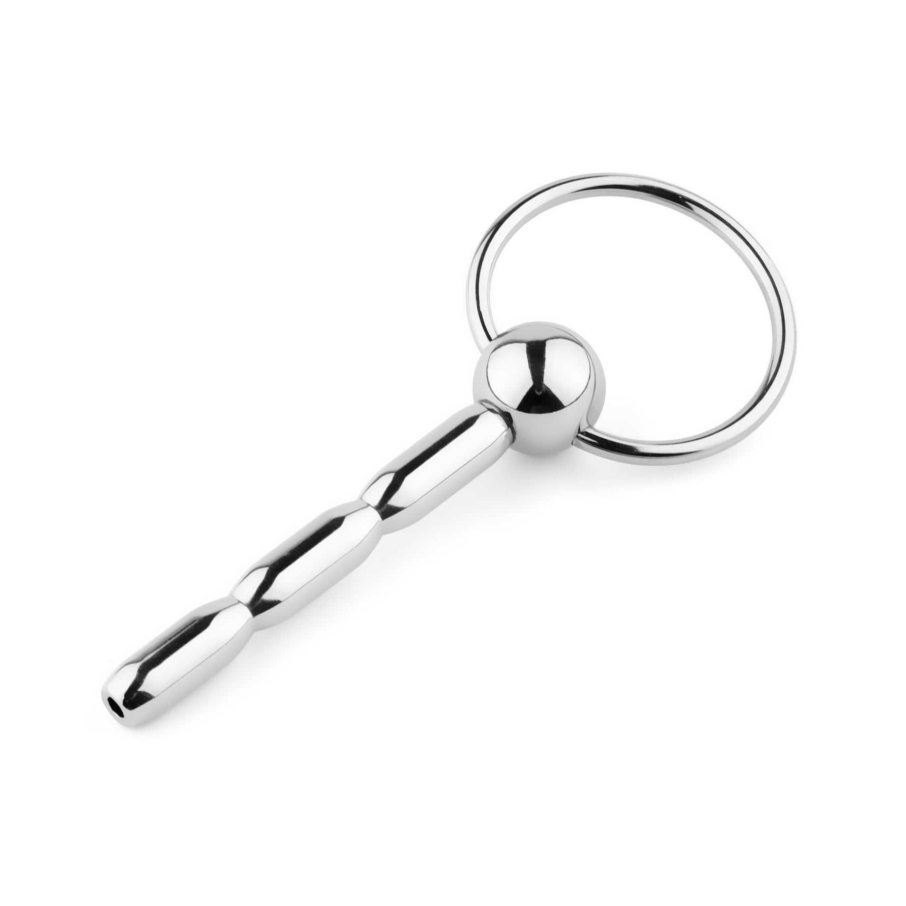 Dop uretral din oțel HeavyFun cu inel 10 cm