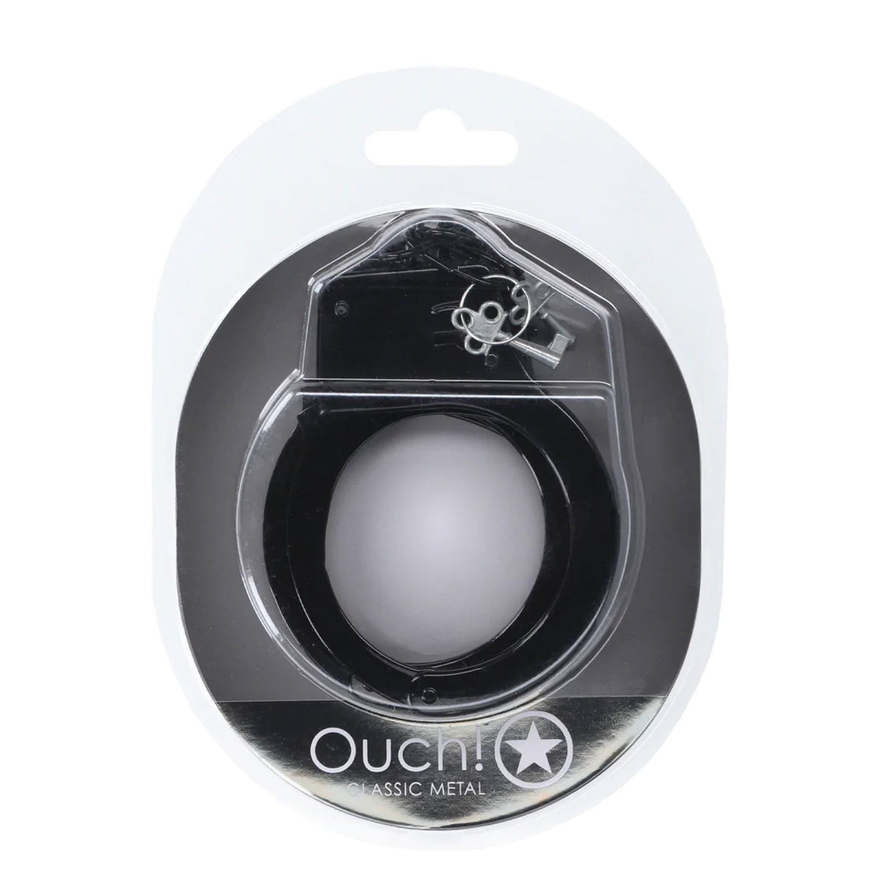 Au! Cătușe din metal negru 24,2 cm