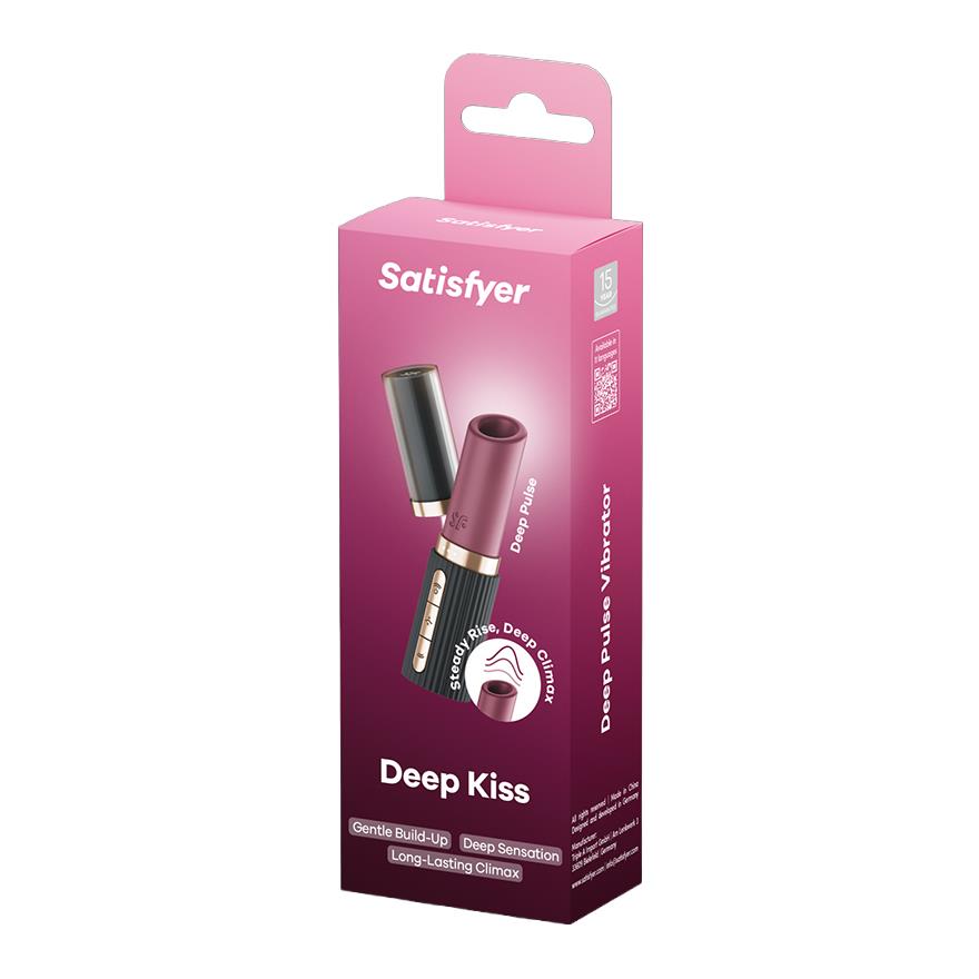 Stimulator clitoridian USB din silicon Satisfyer Deep Kiss