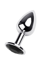 Plug anal metalic TOYFA cu cristal de turmalină argintiu 7 cm