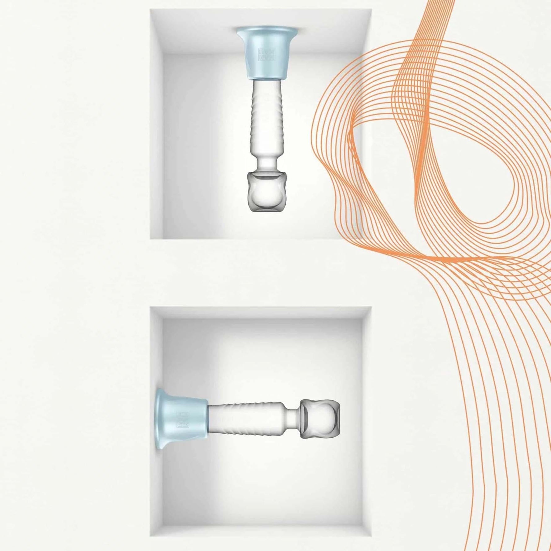 Suport din silicon Man.wand Holden Polar Blue cu ventuză