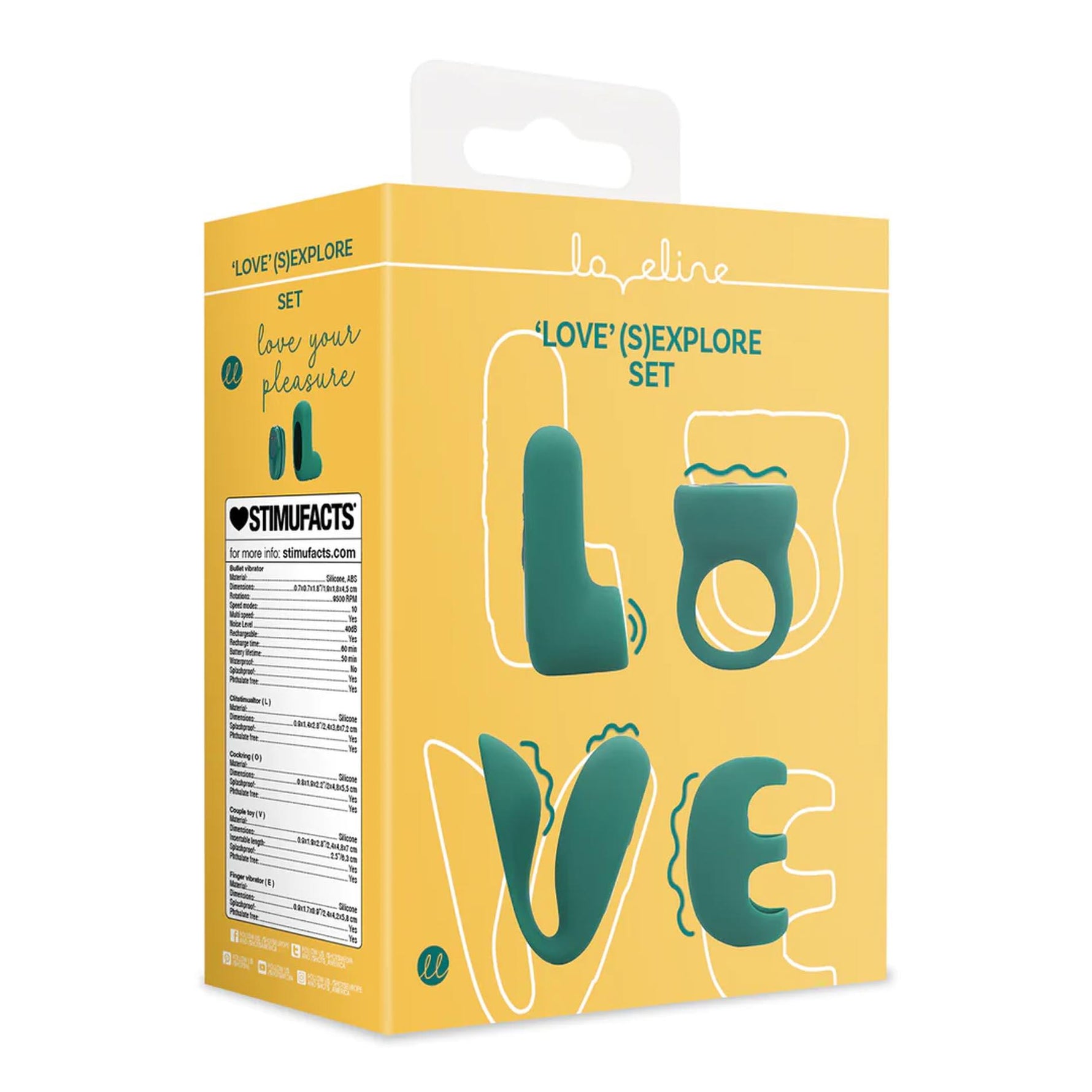 Set de cristale verzi Loveline LOVE Explore