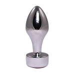 Plug anal argintiu cu diamant roz Fantasy 7,7 cm