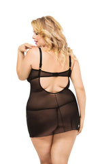 Păpușă bebelușă Laura SoftLine din plasă și dantelă, neagră, 3XL