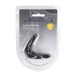 Inel dublu pentru penis Levelz din silicon, negru, L