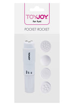 Vibrator mini ToyJoy Pocket Rocket, alb, 10,5 cm