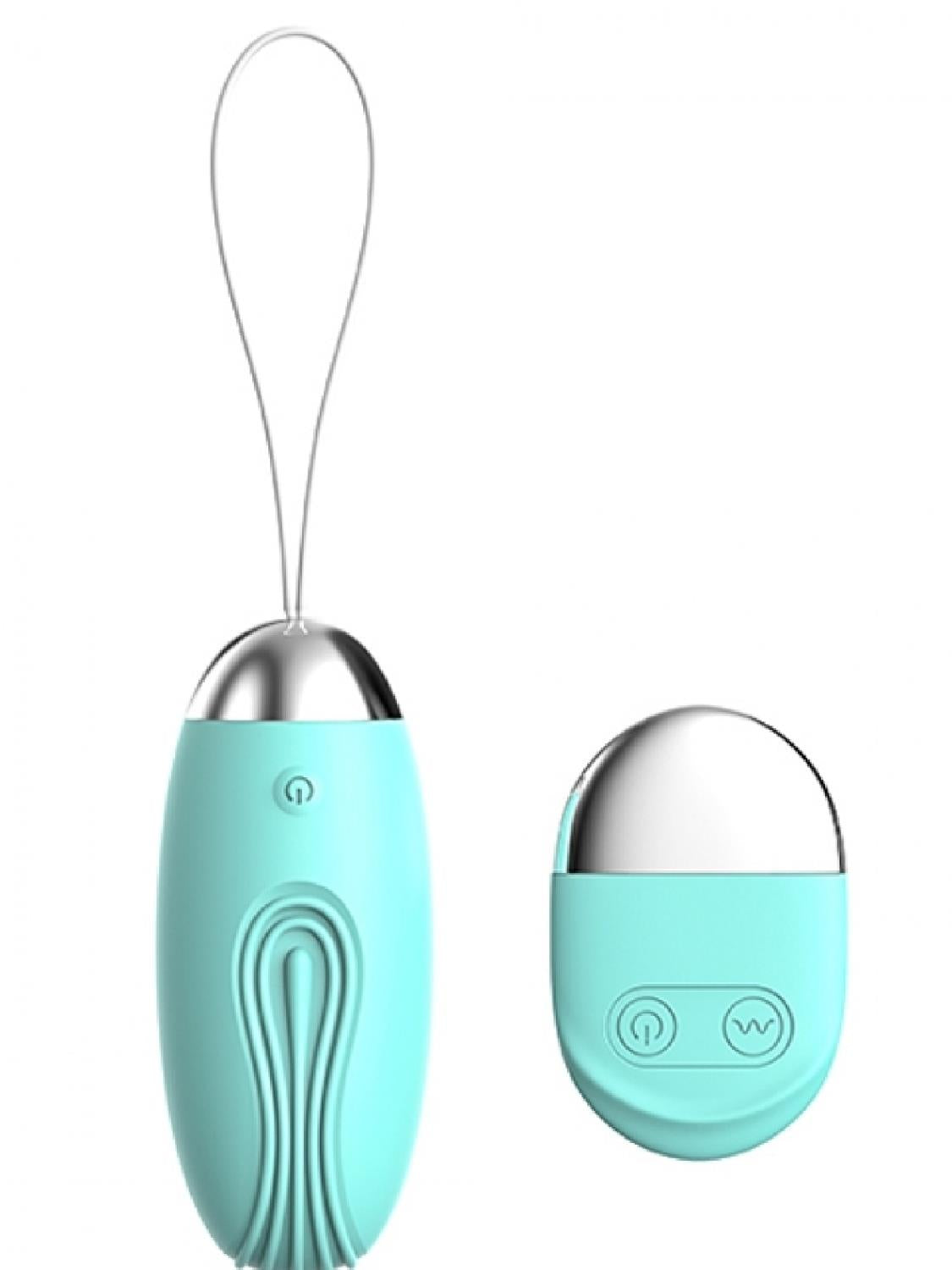 Telecomandă vibratoare Argus, ouă, verde mentă, USB, 8 cm