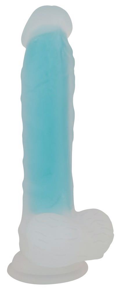 Dildo You2Toys din silicon, care strălucește în întuneric, 20,5 cm