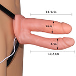 Strap-on vibrant Lovetoy pentru dublă penetrare