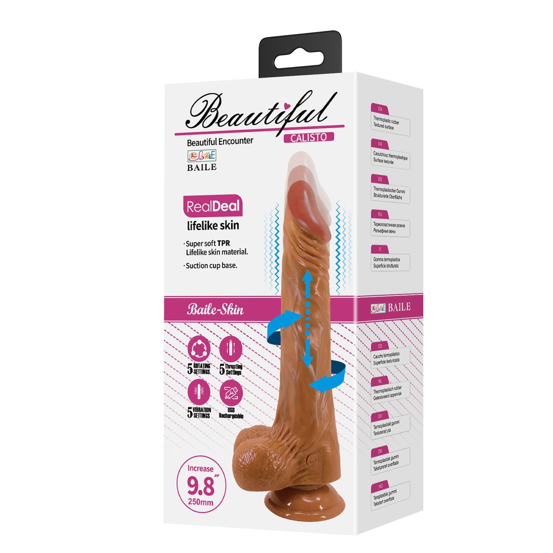 Pretty Love Calisto – Vibrator cu rotație și împingere