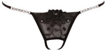 Tanga cu strasuri Cottelli Lingerie, mărimea S/M