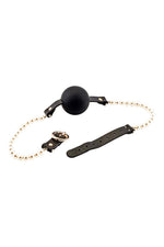 Masca de urechi din silicon Majestic Pearl Guilty Pleasure cu perle