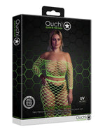 Set lenjerie intimă Neon Ouch, top cu mâneci lungi și fustă, XL XXXXL