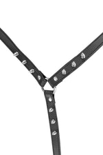 Ham de piept Fetish Tentation din piele ecologică cu țepi