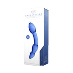 Dildo din sticlă Chrystalino Superior, albastru, 18 cm