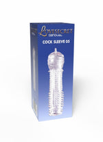 Manșon transparent pentru penis Lovesecret cu inele de fixare 12,5 cm