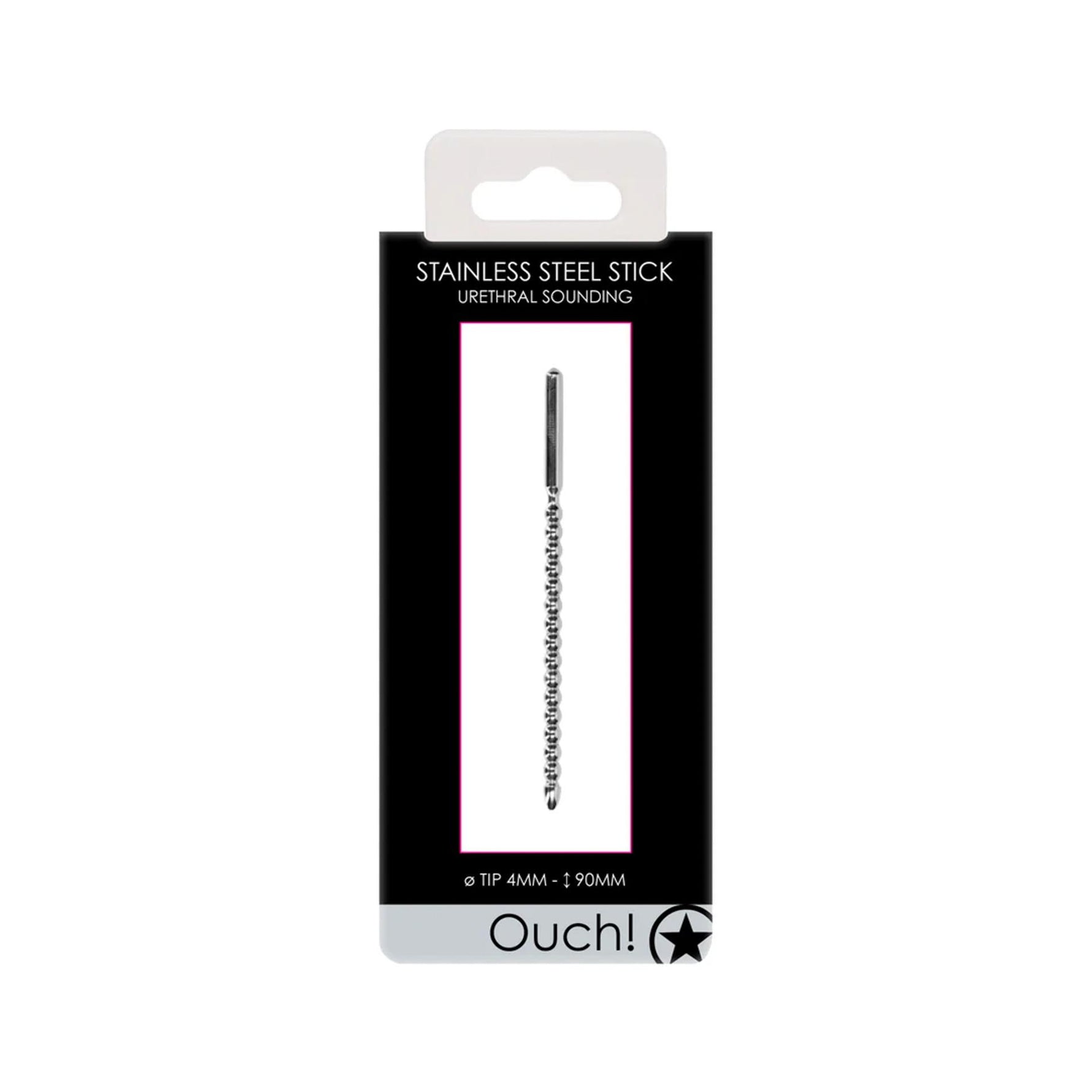 Au! Plug de penis din oțel inoxidabil de 4 mm