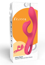 Vibrator XOCOON cu orgasm fără sfârșit, fuchsia, USB, 21 cm