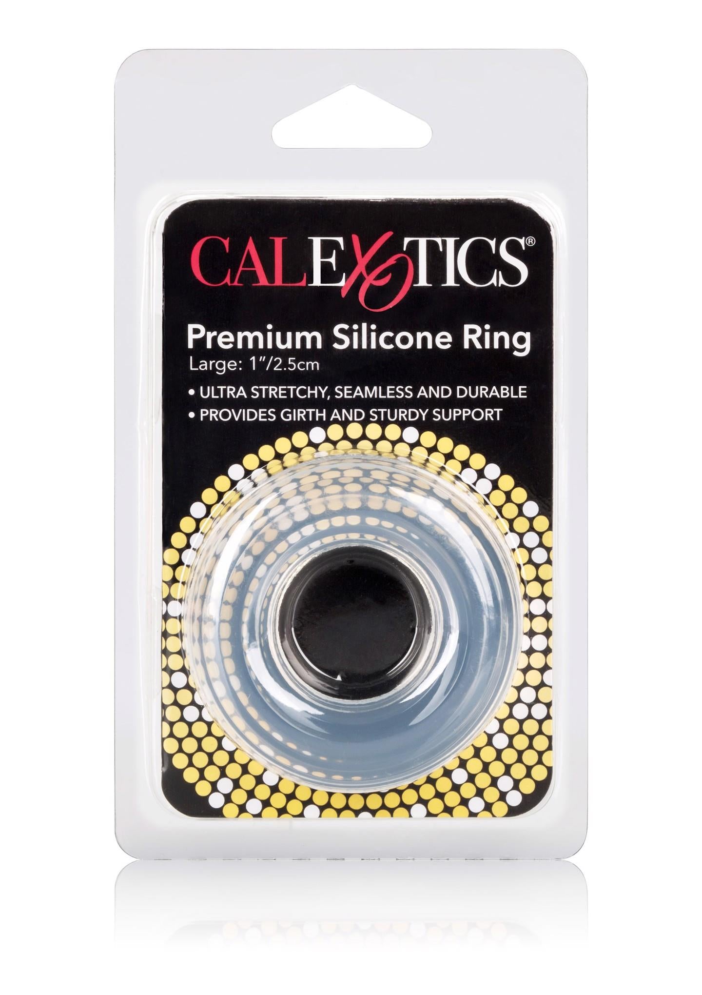 Inel pentru penis din silicon Calexotics, mare, transparent