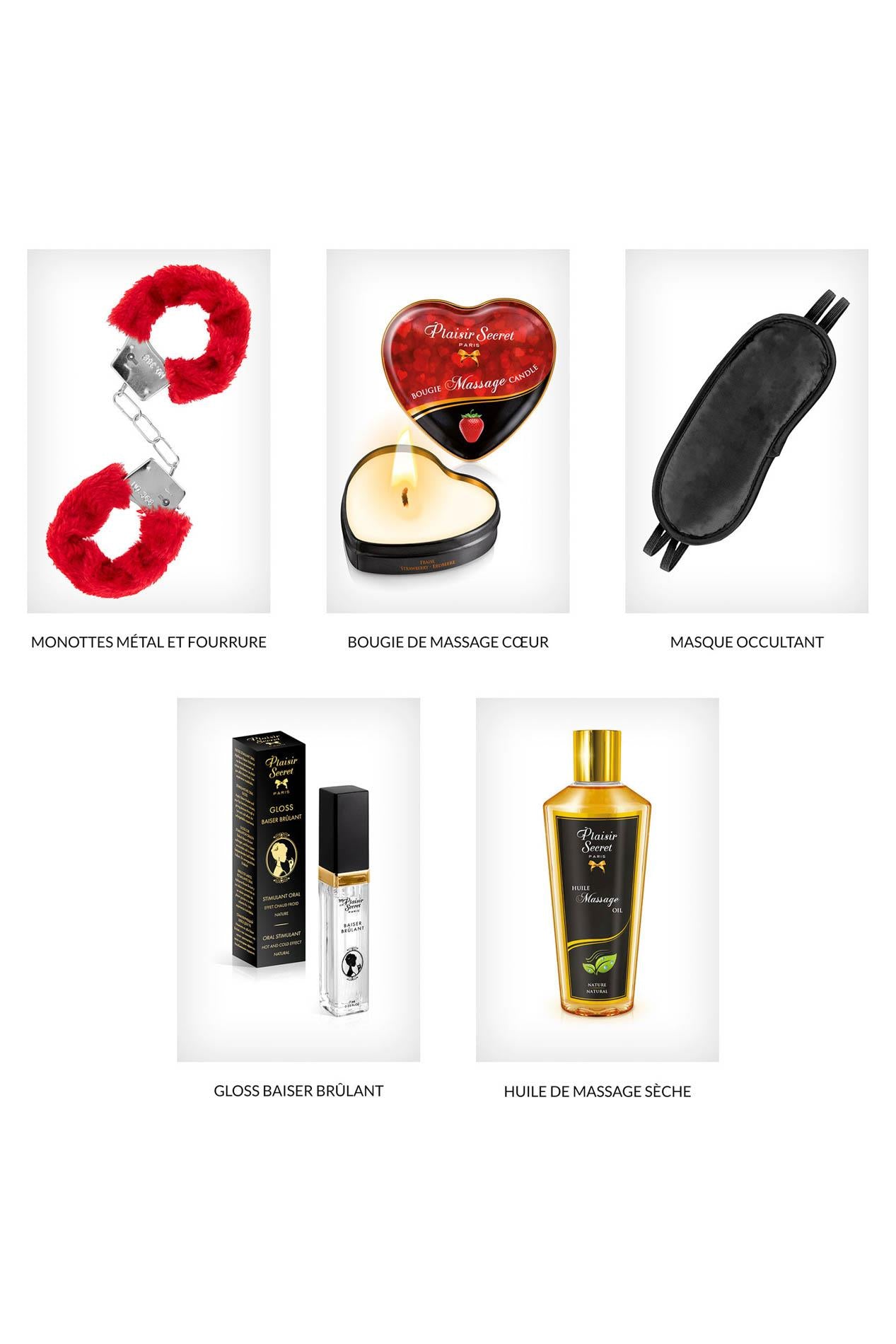 Set cadou de Ziua Îndrăgostiților cu cătușe Plaisir Secret