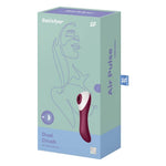 Stimulator Satisfyer Dual Crush cu undă de presiune USB din silicon