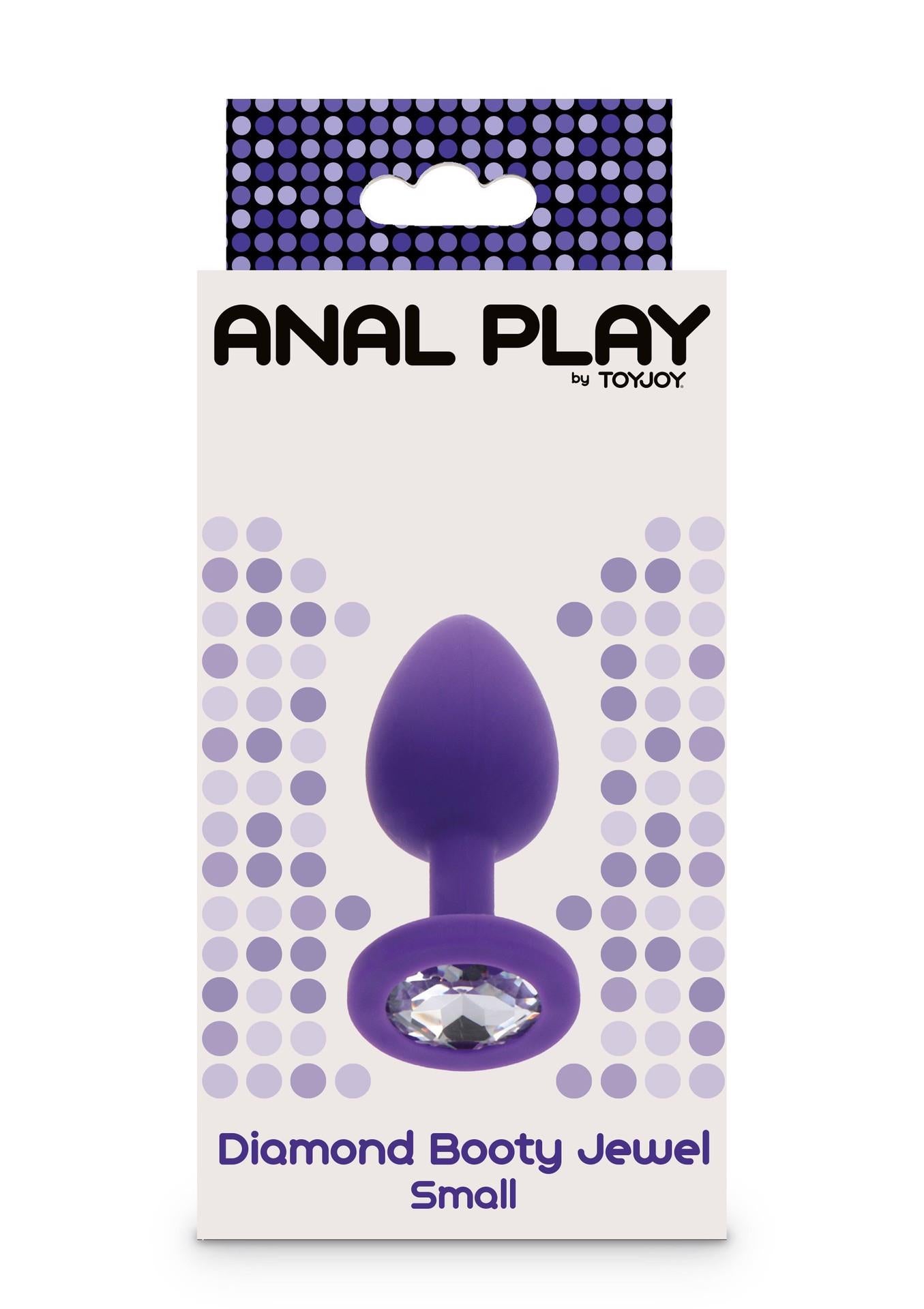Dop anal din silicon Diamond Booty Jewel, culoare mov, mic, 7 cm