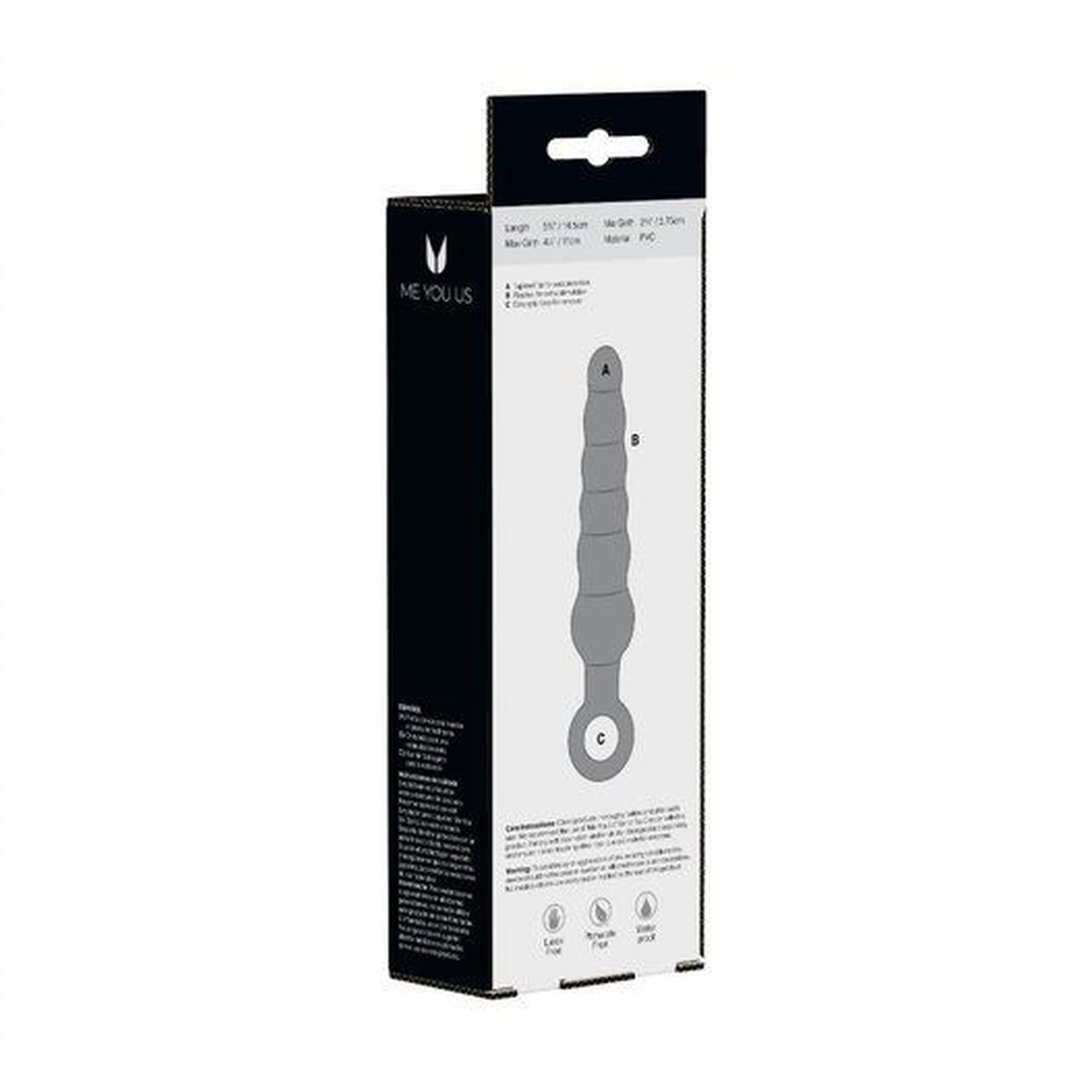 Tijă anală Me You Us PVC Neagră 14 cm