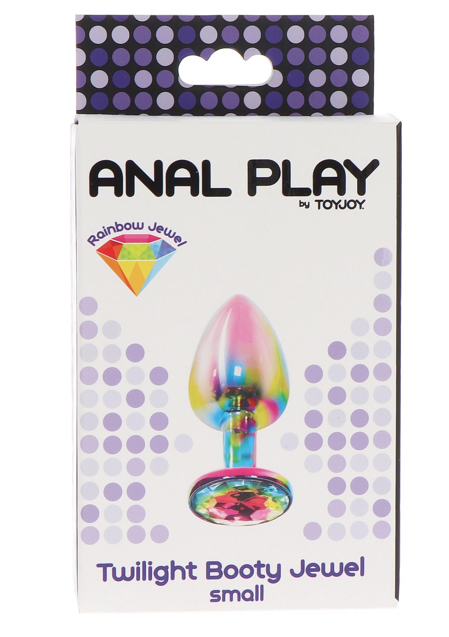 Dop anal Twilight ToyJoy Rainbow Gem din aluminiu, mic, 7 cm