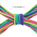 Frânghie de bondage din poliester Ouch 10m, multicoloră, deschisă