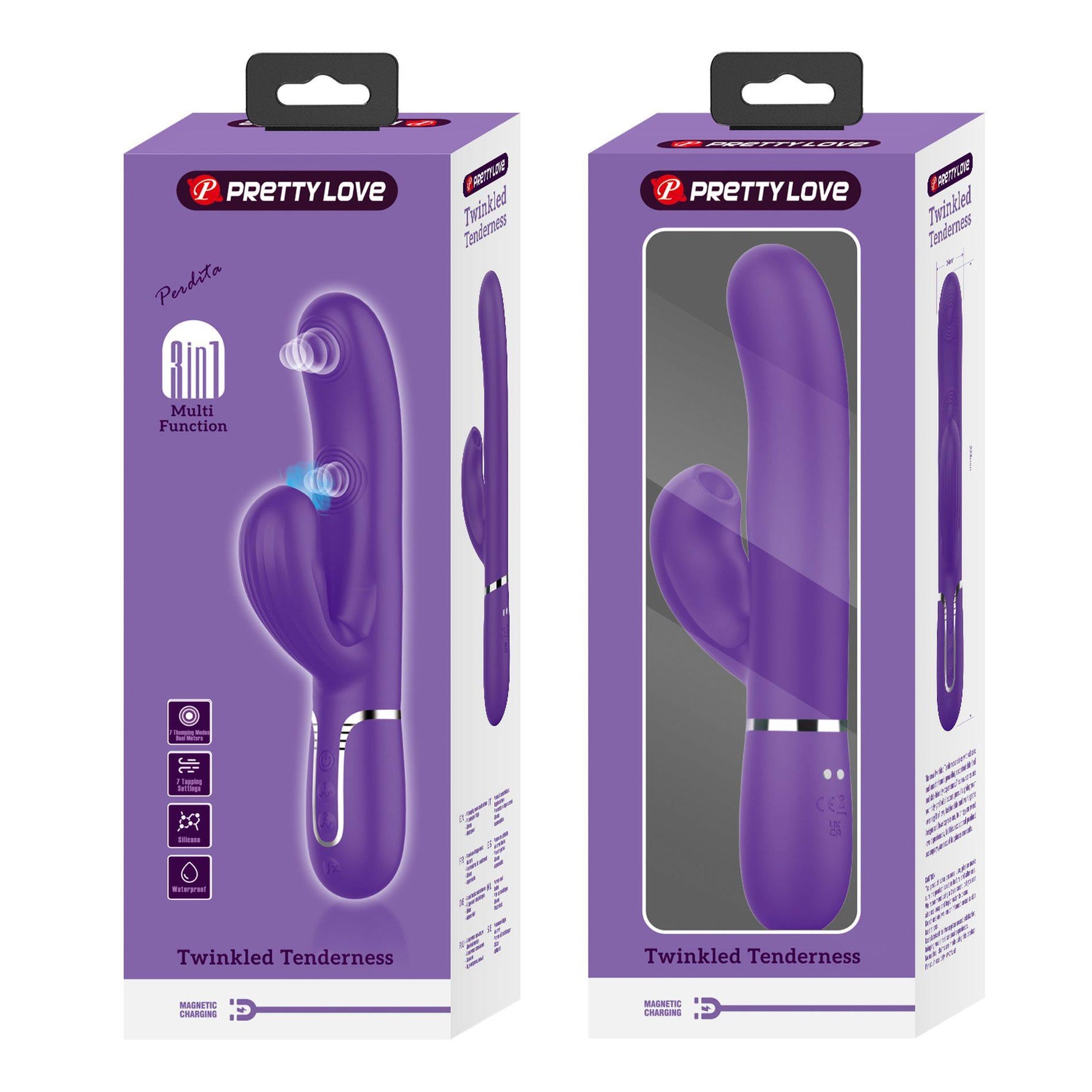 Vibrator Pretty Love din silicon cu formă de iepuraș, 14 funcții, USB