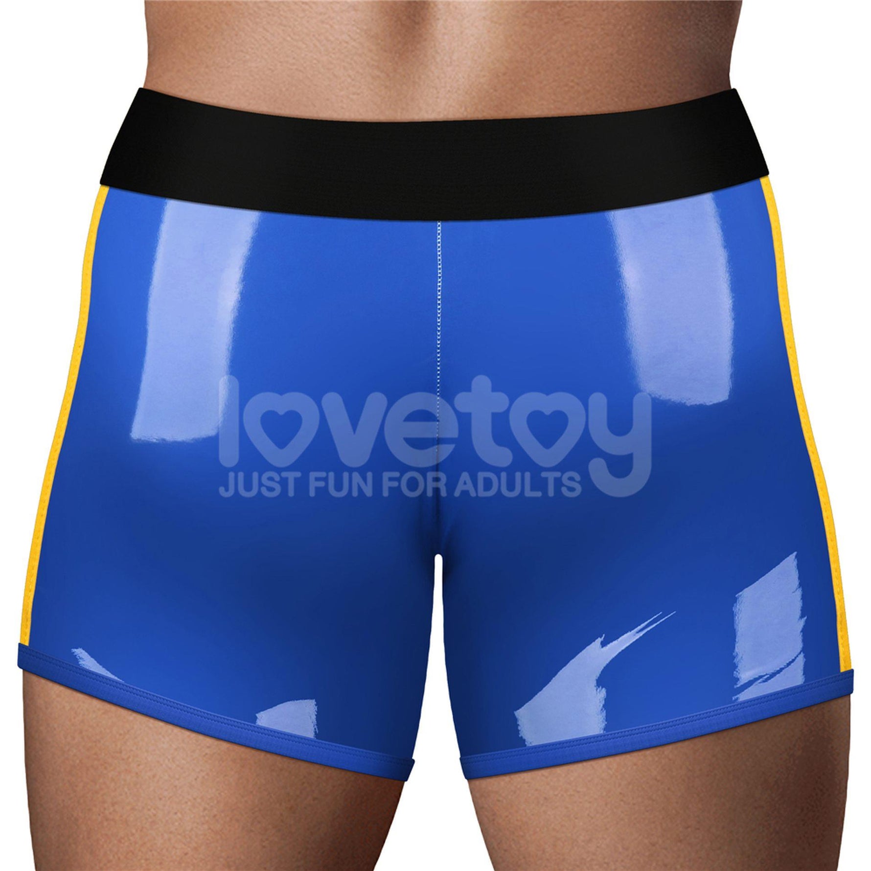 Pantaloni scurți Chic Strap-On (talie 81-89 cm) albaștri