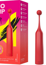 Vibrator ROMP Pop Roșu cu Capete USB Interschimbabile