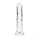 Dildo realist RealRock transparent cu ventuză 14,5 cm