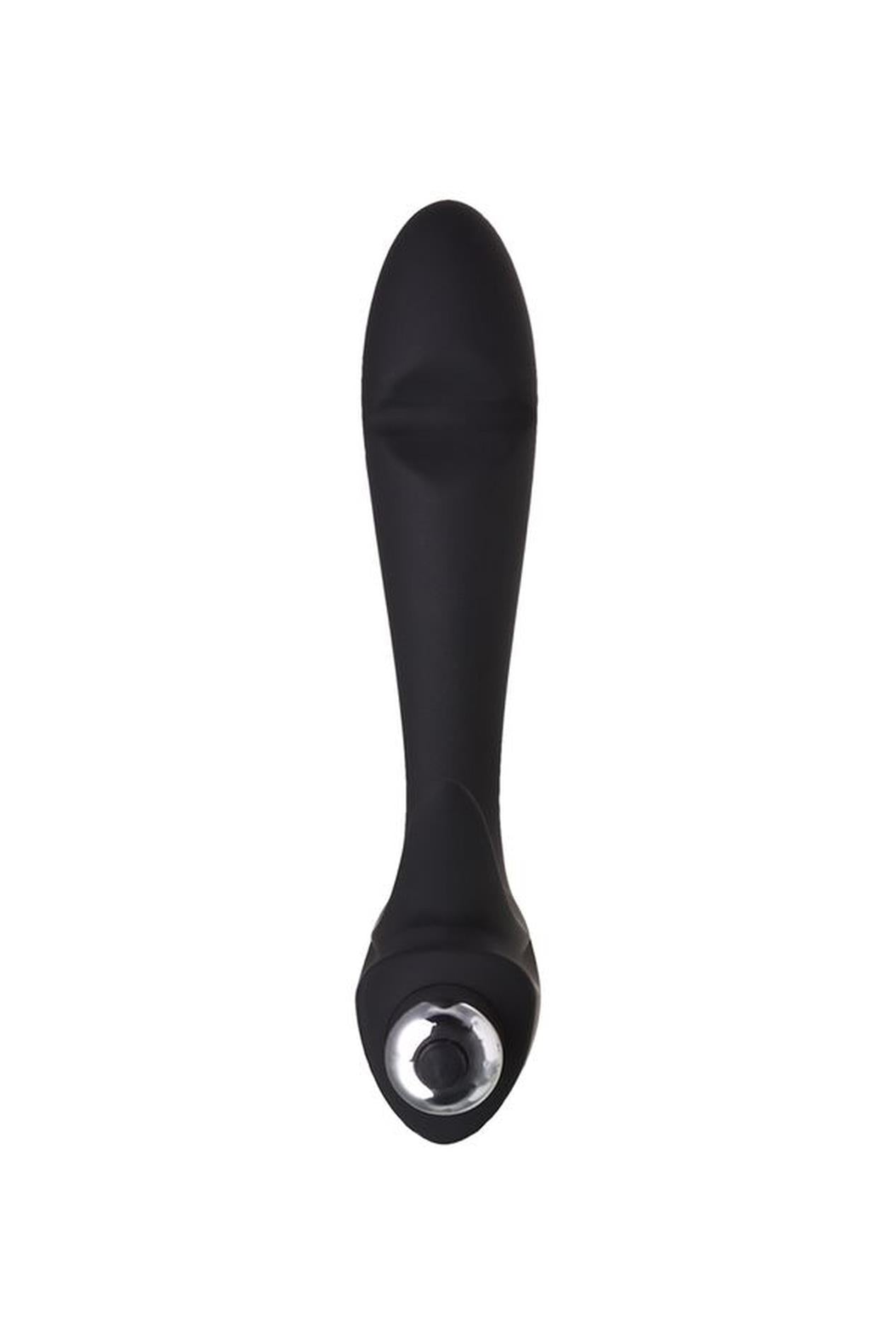 Masaj prostată Erotist din silicon negru 14 cm