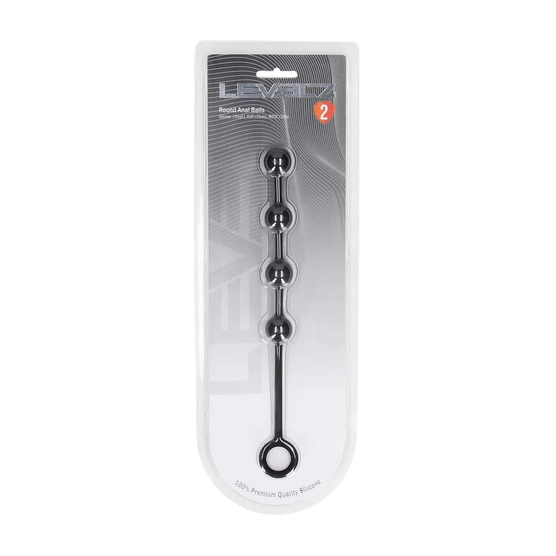 Perle anale rotunde din silicon Levelz S, negre, 23 cm
