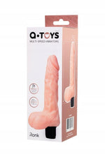 Vibrator realist A-Toys cu mai multe etape, 14 cm