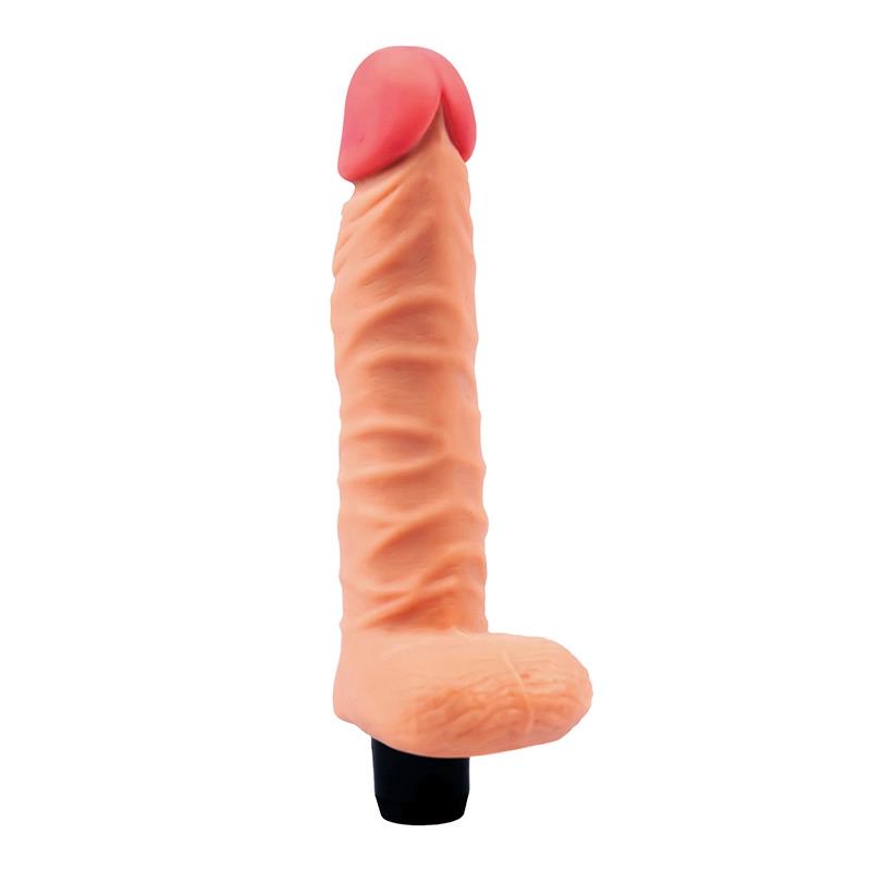 Vibrator realist moale pentru testicule, 21 cm