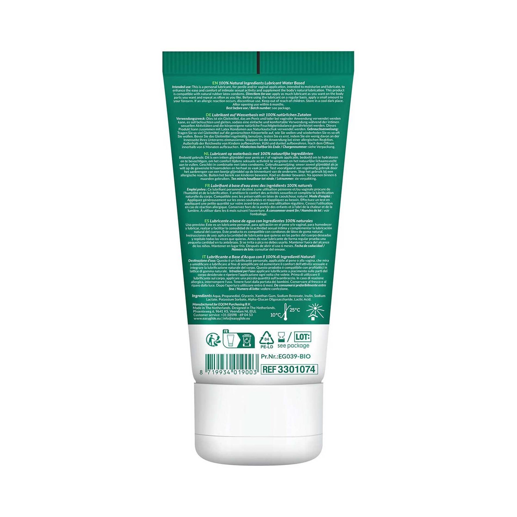 Lubrifiant bio natural pe bază de apă EasyGlide 100 ml