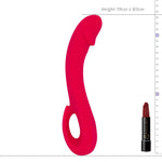 Vibrator Vibey pentru punctul G, flexibil, roz, USB, 19 cm