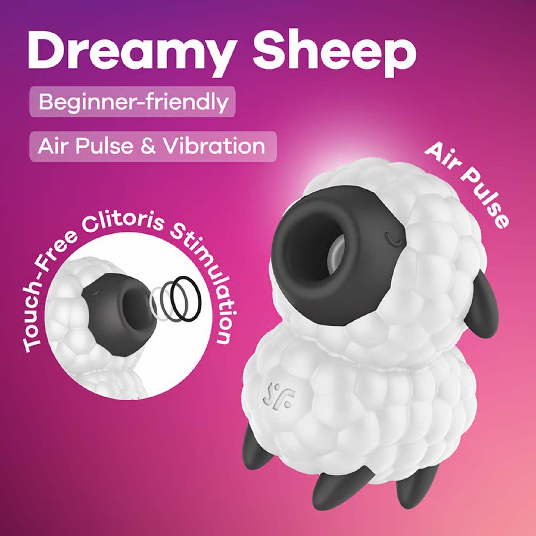 Stimulator clitoridian USB Satisfyer Dreamy Sheep 9 cm