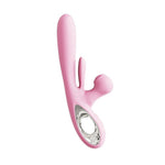 Vibrator Pink Bliss Bunny cu percuție din silicon, USB