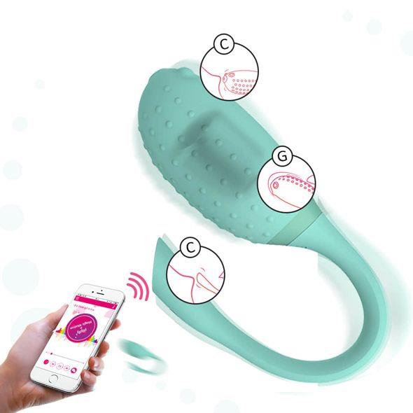 Magic Motion - Vibrator inteligent purtabil Fugu Verde